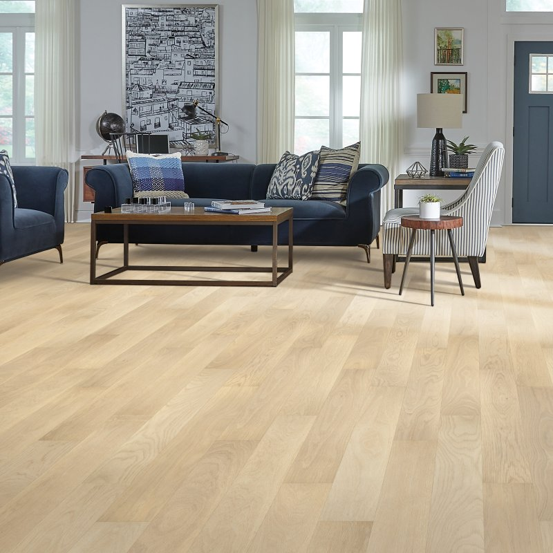 Living room with laminate flooring - Adler Creek  Pale Oak